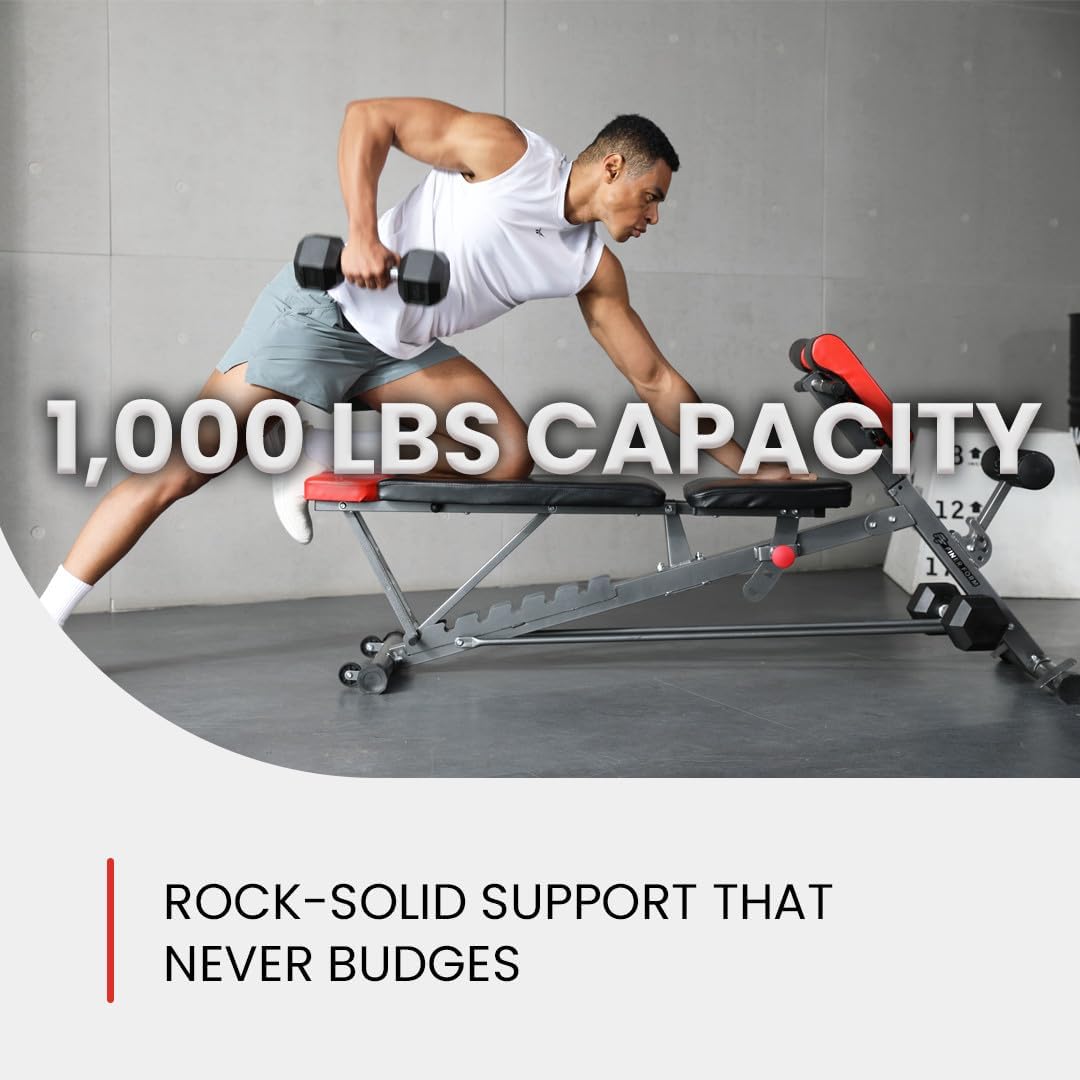Finer Form Multi-Functional Adjustable FID Weight Bench and Roman Chair