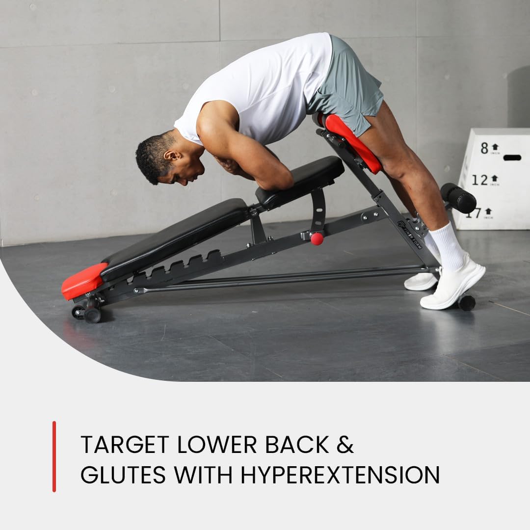 Finer Form Multi-Functional Adjustable FID Weight Bench and Roman Chair
